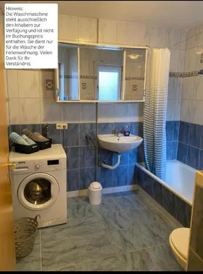 Ein Badezimmer in der Unterkunft Schöne große Ferienwohnung im Mittelrheintal nahe Loreley