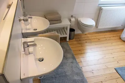 Ein Badezimmer in der Unterkunft Ferienhaus am Moselsteig