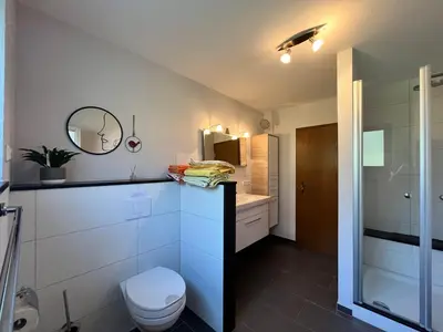 Ein Badezimmer in der Unterkunft Ferienwohnung Pint