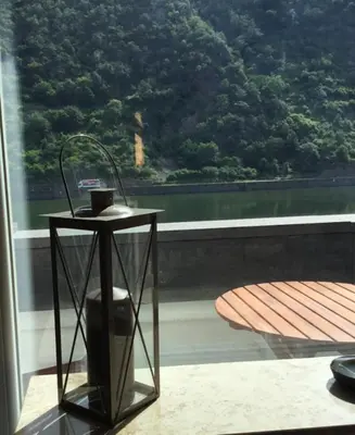 Ein Balkon oder eine Terrasse in der Unterkunft Altes Fachwerkhaus Mutter Mosel