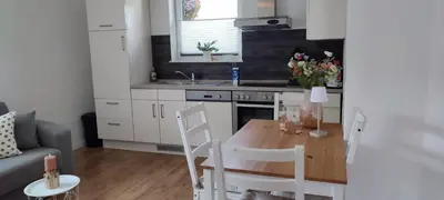 Küche/Küchenzeile in der Unterkunft Ferienwohnung Fred