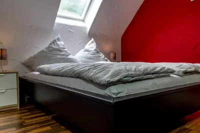 Ein Bett oder Betten in einem Zimmer der Unterkunft Moselglück