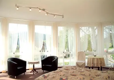 Ein Sitzbereich in der Unterkunft Gasthof Graf-Zils
