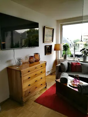 Ein Sitzbereich in der Unterkunft Ferienwohnung Confluentia in der Koblenzer Altstadt