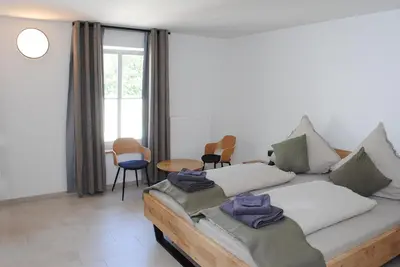 Ein Sitzbereich in der Unterkunft Landhaus Gräfendhron