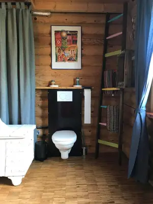 Ein Badezimmer in der Unterkunft roothaus