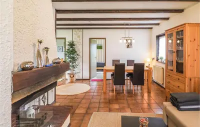 Ein Sitzbereich in der Unterkunft Ferienhaus 21 In Thalfang