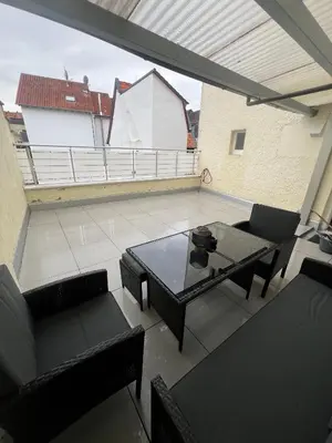 Ein Balkon oder eine Terrasse in der Unterkunft Ferienwohnung Auszeit