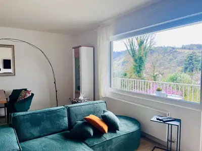 Ein Sitzbereich in der Unterkunft Mosel Quartier 32