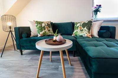 Ein Sitzbereich in der Unterkunft Moselweingut & Gästehaus Hubertushof
