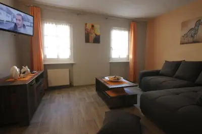 Ein Sitzbereich in der Unterkunft Alter Posthof Ferienwohnungen