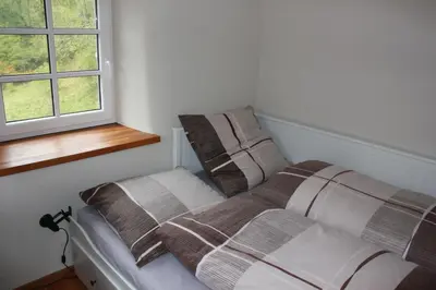 Ein Sitzbereich in der Unterkunft Ferienhaus Sprink Vulkaneifel