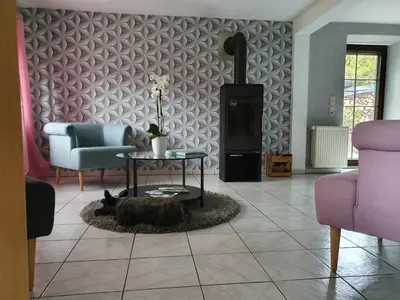 Ein Sitzbereich in der Unterkunft Nationalpark Ferienhaus SOPHIA-LUISA
