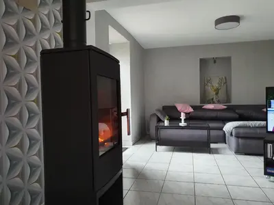 Ein Sitzbereich in der Unterkunft Nationalpark Ferienhaus SOPHIA-LUISA