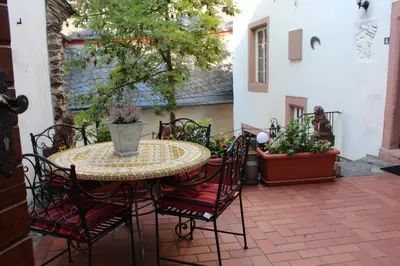 Ein Balkon oder eine Terrasse in der Unterkunft Alter Posthof Lieser
