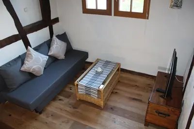 Ein Sitzbereich in der Unterkunft Alter Posthof Lieser