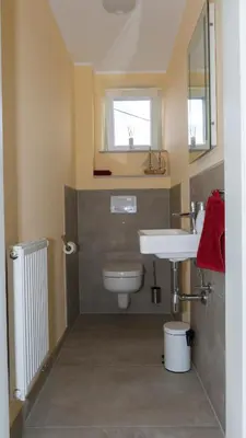 Ein Badezimmer in der Unterkunft Ferienhaus Alte Schule