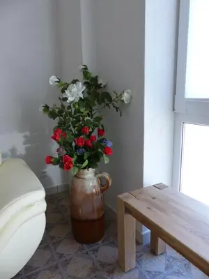 Ein Sitzbereich in der Unterkunft Schusters Haus - Ferienhaus