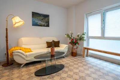 Ein Sitzbereich in der Unterkunft Schusters Haus - Ferienhaus