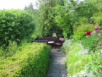 Ein Garten an der Unterkunft Ferienwohnung Salker