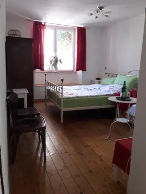Ein Bett oder Betten in einem Zimmer der Unterkunft Ferienapartment Luise