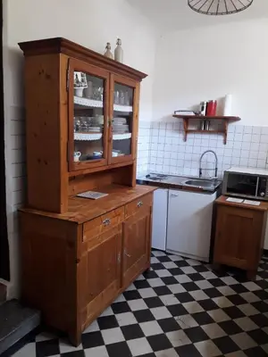Küche/Küchenzeile in der Unterkunft Ferienapartment Luise