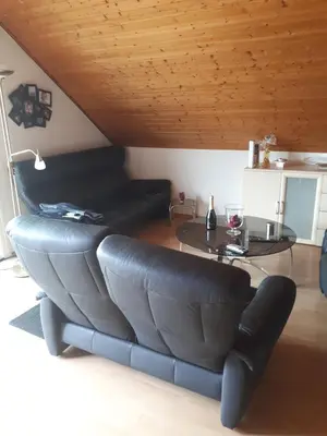 Ein Sitzbereich in der Unterkunft Ferienwohnung Steffi
