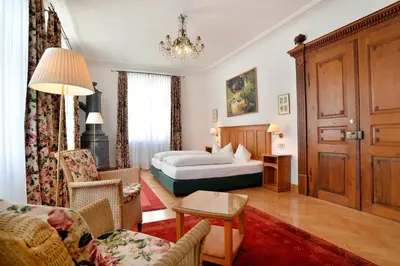 Ein Bett oder Betten in einem Zimmer der Unterkunft Hotel Haus Lipmann