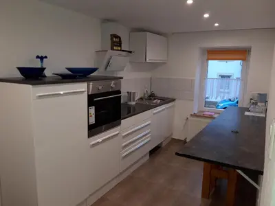 Küche/Küchenzeile in der Unterkunft Ferienwohnung Castelnau