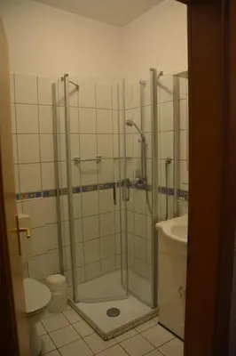Ein Badezimmer in der Unterkunft FeWo Ingrid Trossen