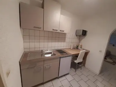 Küche/Küchenzeile in der Unterkunft Holzfeld