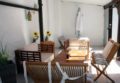 Ein Sitzbereich in der Unterkunft Rhine Pearl Hideaways