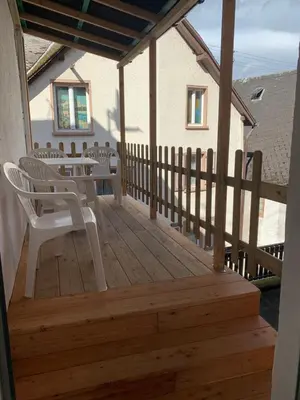 Ein Balkon oder eine Terrasse in der Unterkunft Mosel - Uerzig - Das Marienkaeferhaus