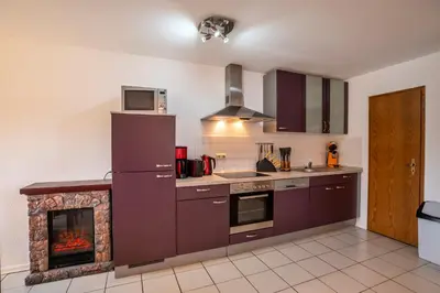 Küche/Küchenzeile in der Unterkunft Ferienwohnung Seeblick
