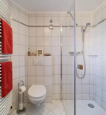 Ein Badezimmer in der Unterkunft Ferienhaus Götten