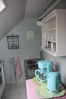 Küche/Küchenzeile in der Unterkunft Romantische Ferienwohnung Rheingold 50 qm für 2 bis 4 P