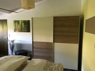 Ein Bett oder Betten in einem Zimmer der Unterkunft Moselnest