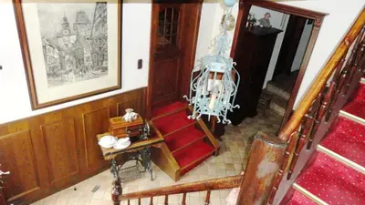 Ein Sitzbereich in der Unterkunft Ferienhaus Stahlberg