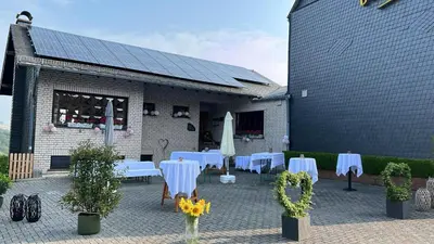 Das Gebäude in dem sich die Pension befindet