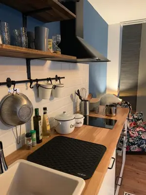 Küche/Küchenzeile in der Unterkunft Ferienwohnung Gehl