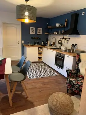 Küche/Küchenzeile in der Unterkunft Ferienwohnung Gehl