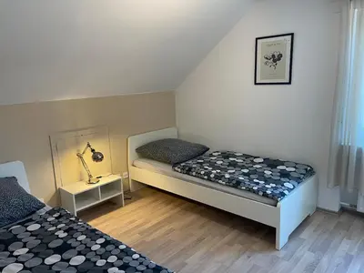 Ein Bett oder Betten in einem Zimmer der Unterkunft Ferienwohnung Jule