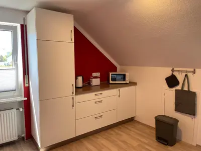Küche/Küchenzeile in der Unterkunft Ferienwohnung Jule