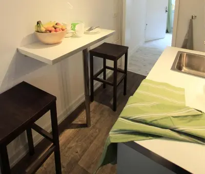 Ein Bett oder Betten in einem Zimmer der Unterkunft FerienNest Bad Ems, Appartment WaldNest