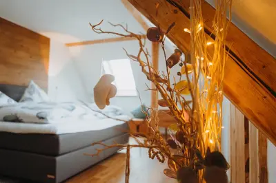 Ein Bett oder Betten in einem Zimmer der Unterkunft 