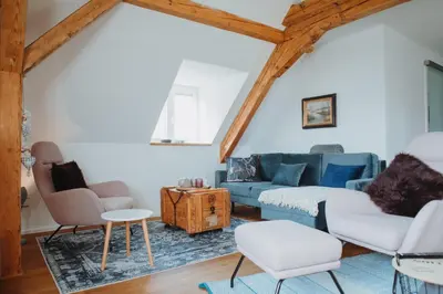 Ein Sitzbereich in der Unterkunft 