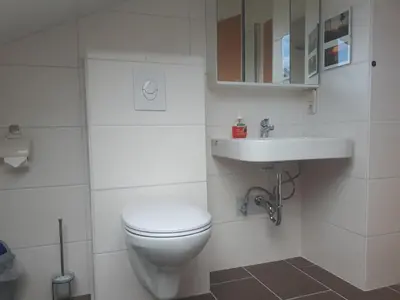 Ein Badezimmer in der Unterkunft Ferienwohnung Evangeline Borsch