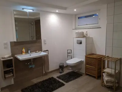 Ein Badezimmer in der Unterkunft Ferienwohnung Zur Waldkapelle