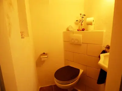 Ein Badezimmer in der Unterkunft Relaxen am Rosenbusch