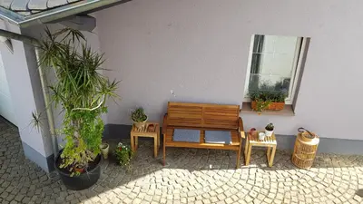 Ein Balkon oder eine Terrasse in der Unterkunft Die kleine Karthause